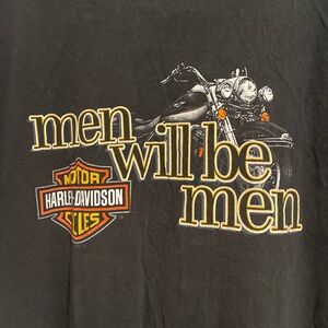 Harley-Davidson Black T-shirt Men Will Be Men- Capital City- Tallahassee FL 3XL